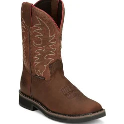 Women Justin Men's Driller II 11" Waterproof Western Work Boot -- SE3116