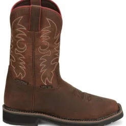 Women Justin Men's Driller II 11" WP Steel Toe Western Work Boot -- SE3117