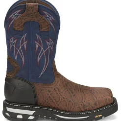 Women Justin Men's Frontline Hiviz 11" WP Comp Toe Western Work Boot -- CR2153