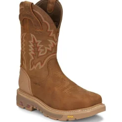 Justin Men's Montana 11" Nano Comp Toe Western Work Boot- - CR2124