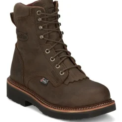 Justin Men's Rivot 8" Lace Up Western Work Boot - - OW441