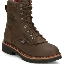 Justin Men's Rivot 8" WP Lace Up Western Work Boot -- OW440