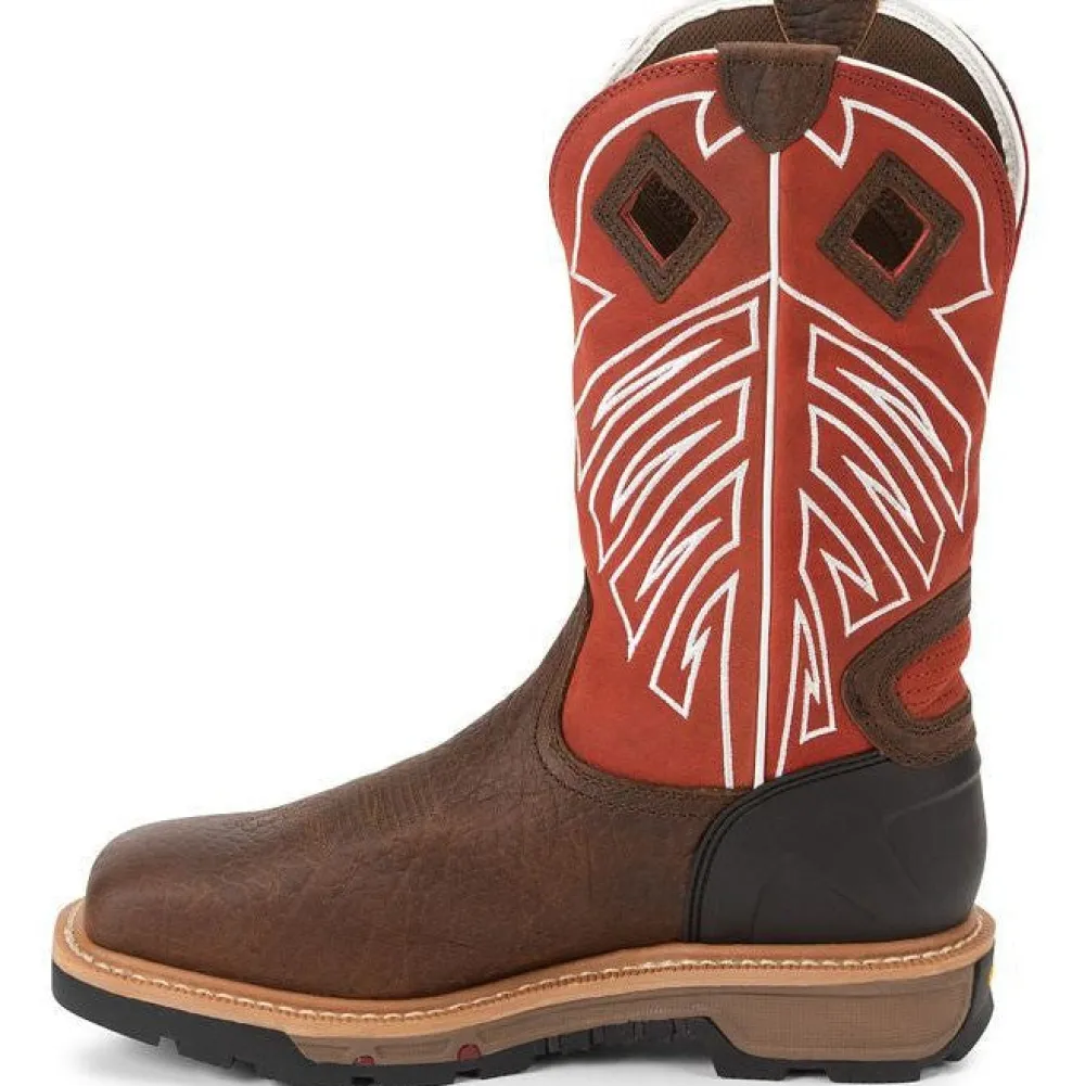 Justin Men's RoughNeck 12" Steel Toe WP Western Work Boot -- WK2115