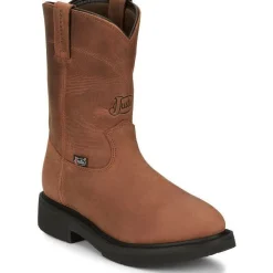 Women Justin Men's Round Up 10" WP Western Work Boot -- OW6604