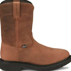 Women Justin Men's Round Up 10" WP Western Work Boot -- OW6604