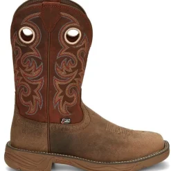 Justin Men's Rush 11" Comp Toe WP Wesern Work Boot -- SE4341