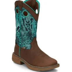 Women Justin Women's Rush 11" Waterproof Western Work Boot -- SE4355
