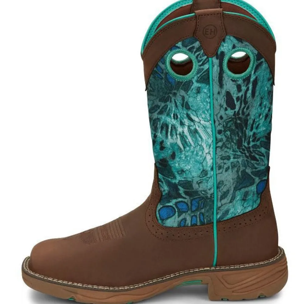 Women Justin Women's Rush 11" Waterproof Western Work Boot -- SE4355