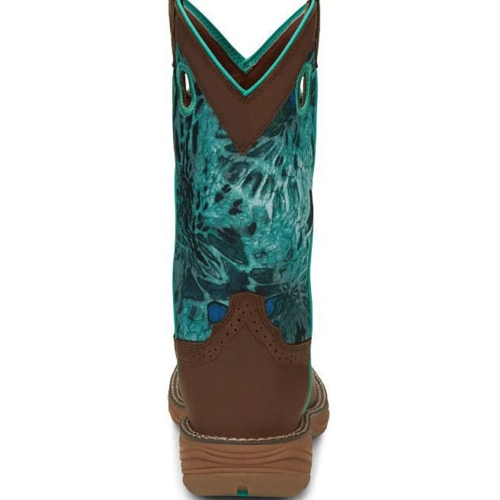 Women Justin Women's Rush 11" Waterproof Western Work Boot -- SE4355