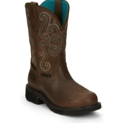 Women Justin Women's Tasha 11" ST WP Western Work Boot -- GY9991