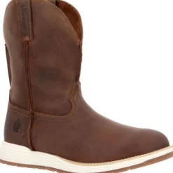 Women Rocky Men's Farmstead 10" Comp Toe Wellington Work Boot -- RKW0400