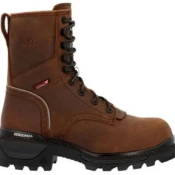 Women Rocky Men's Rams 9" Comp Toe WP 800G Logger Work Boot -Horse- RKK0478