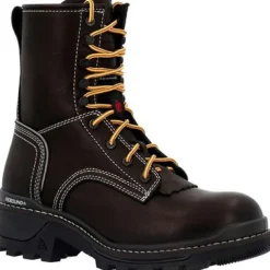 Women Rocky Men's Rams Horn 9" Comp Toe WP Logger Work Boot -- RKK0439