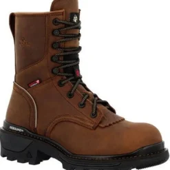 Women Rocky Men's Rams Horn 9" Comp Toe WP Logger Work Boot -Horse- RKK0477