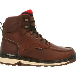 Women Rocky Men's Rams Horn 6" Waterproof Wedge Work Boot - - RKK0321