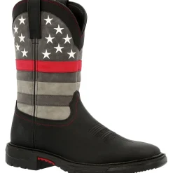 Rocky Men's Red Line 11" Square Toe Western Work Boot- - RKD0088