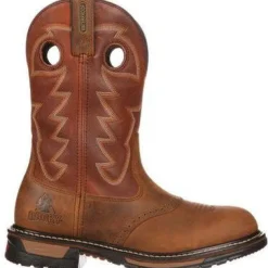 Rocky Men's Ride Branson Saddle 11" Soft Toe WP Western Boot -- FQ0002775