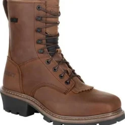 Women Rocky Men's Square Toe Logger Comp Toe WP Work Boot - - RKK0277