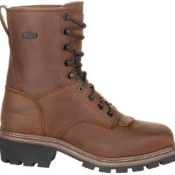 Women Rocky Men's Square Toe Logger Comp Toe WP Work Boot - - RKK0277