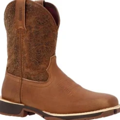 Women Rocky Women's Rosemary 9" Square Toe WP Western Boot -Cinnamon- RKW0413