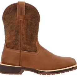 Women Rocky Women's Rosemary 9" Square Toe WP Western Boot -Cinnamon- RKW0413