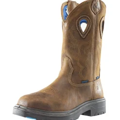 Women Steel Blue Men's Heeler Met Steel Toe WP Western Work Boot -- 813904
