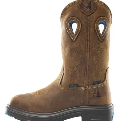 Women Steel Blue Men's Heeler Met Steel Toe WP Western Work Boot -- 813904