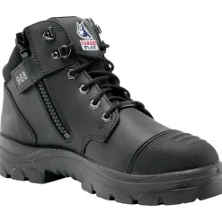 Women Steel Blue Men's Parkes Side Zip WP Steel Toe Hiker Work Boot - - 812968
