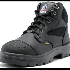 Women Steel Blue Men's Parkes Side Zip WP Steel Toe Hiker Work Boot - - 812968