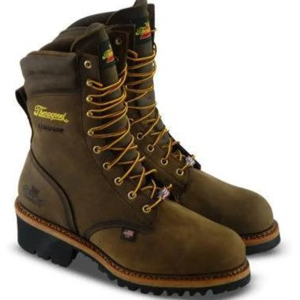 Women Thorogood Men's Logger 9" ST WP USA Made Work Boot - - 804-3555
