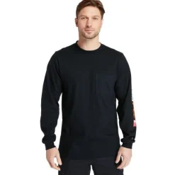 Timberland Pro Men's FR Cotton Core LS W/ Logo Work T-Shirt - - TB0A1V8D001
