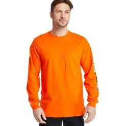 Timberland Pro Men's FR Cotton Core LS W/ Logo Work T-Shirt - - TB0A1V8DY86