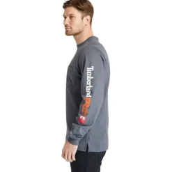 Timberland Pro Men's FR Cotton Core LS W/ Logo Work T-Shirt - - TB0A1V8D003