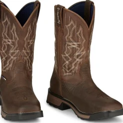 Tony Lama Men's Anchor 11' Square Toe WP Western Work Boot- - TW3416