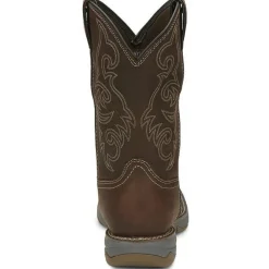 Tony Lama Men's Junction 11' Wide Square Toe WP Western Work Boot -Brown- RR3353