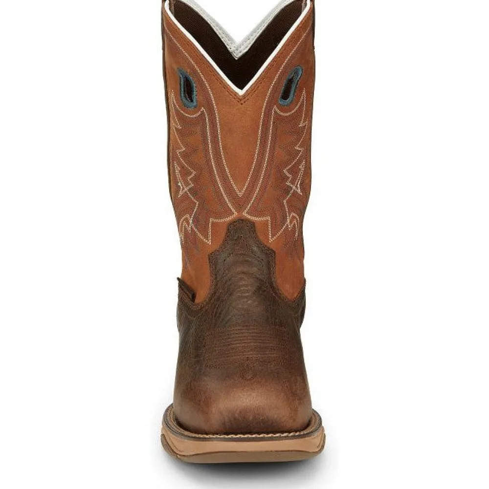 Tony Lama Men's Lopez 11" Steel Square Toe Waterproof Western Work Boot -- RR3363