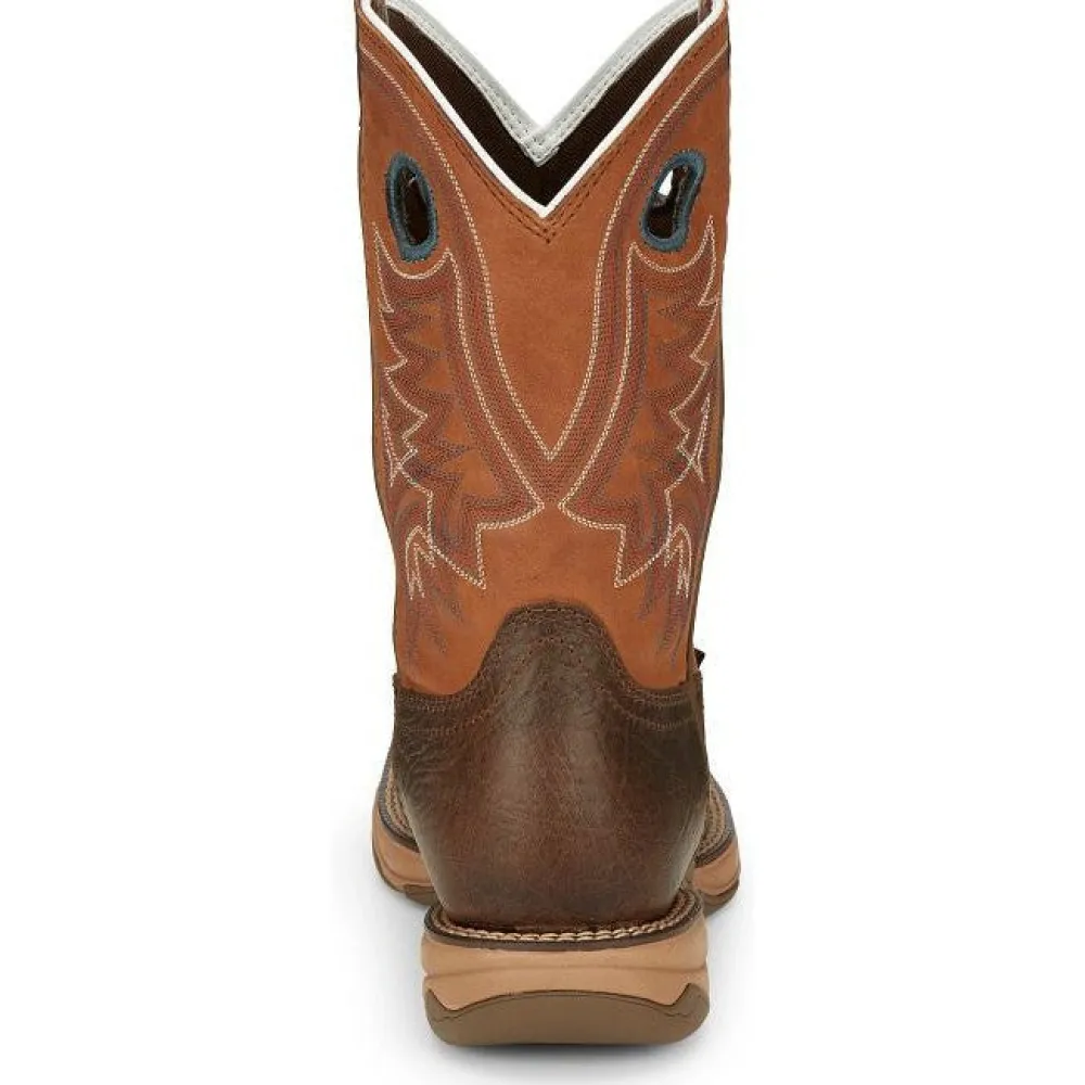 Tony Lama Men's Lopez 11" Steel Square Toe Waterproof Western Work Boot -- RR3363