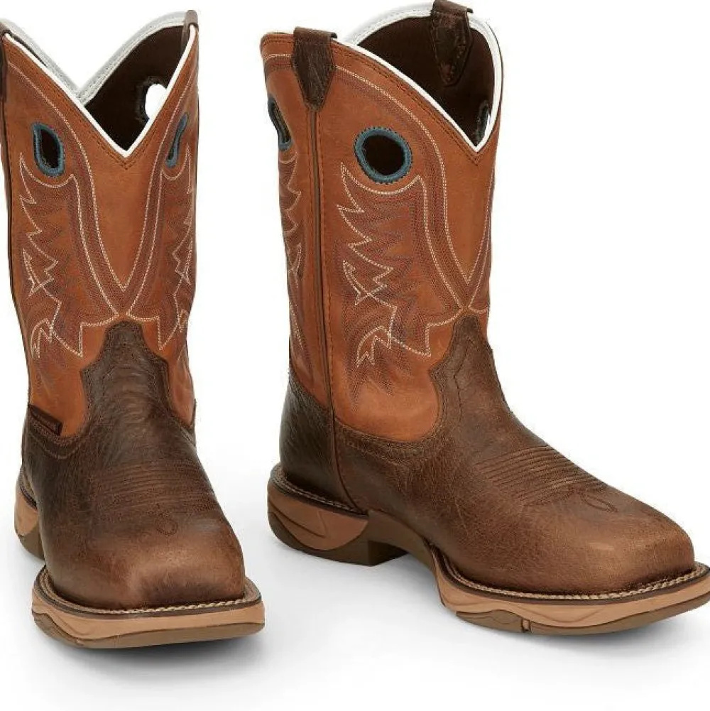 Tony Lama Men's Lopez 11" Steel Square Toe Waterproof Western Work Boot -- RR3363