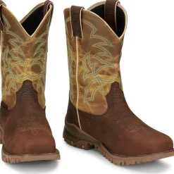 Tony Lama Men's Roustabout 11' Steel Toe WP Western Work Boot -- TW5006