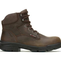 Wolverine Men's Durashocks SR Icon 6" Soft Toe WP Work Boot -Brown- W240023