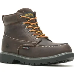 Wolverine Men's Floorhand 6" Soft Toe WP Work Boot -Coffee- W230025