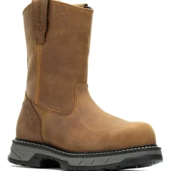Women Wolverine Men's Reforce 10" Comp Toe WP Wellington Work Boot- Cashew- W241027