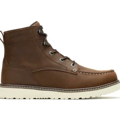 Women Wolverine Men's Trade 6" Soft Toe Wedge Unlined Work Boot- Brown- W240012